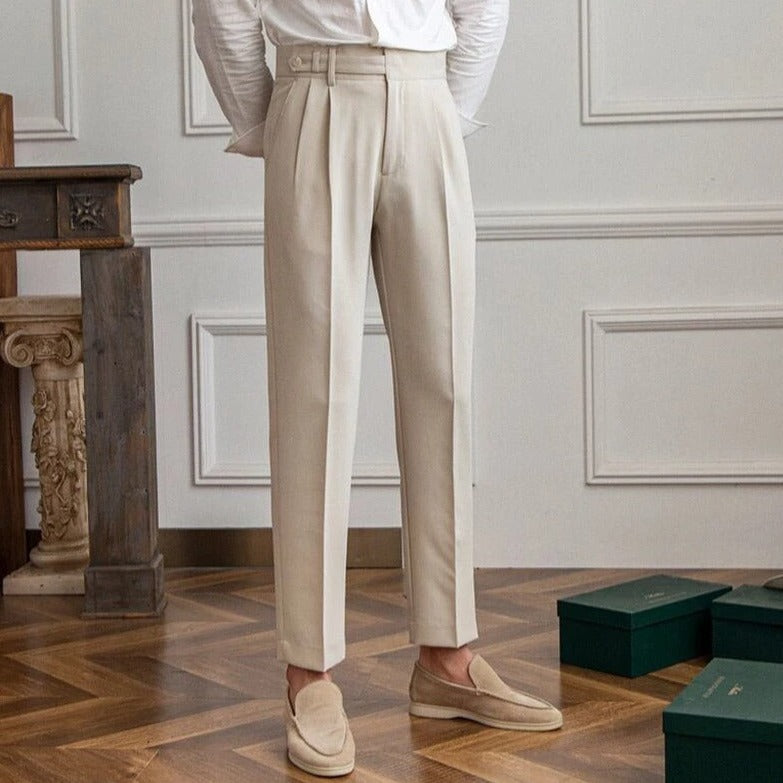 Venice Tailored Trousers in Beige